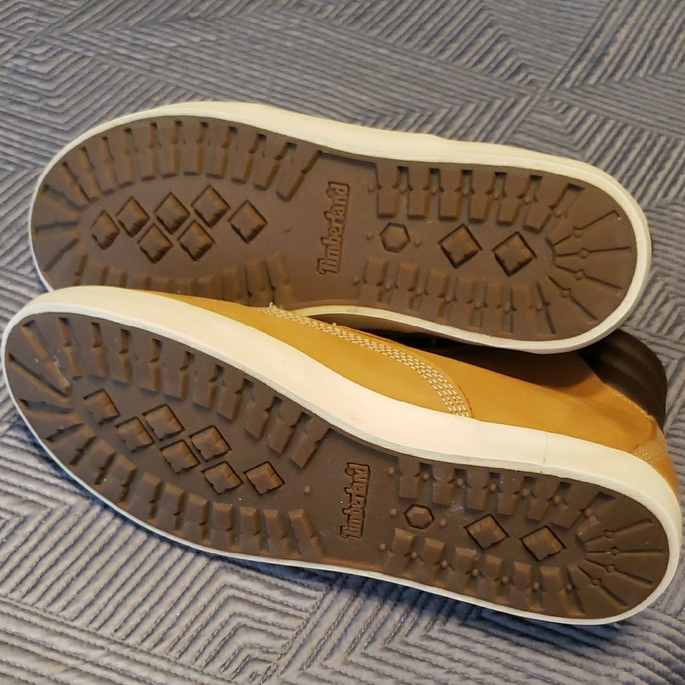 Timberland Women's size 7 Tan and Brown Leather Sneakers - Picture 4 of 7